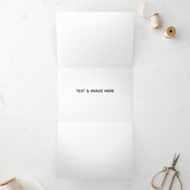 Create Your Own white Tri-Fold Announcement (Inside)