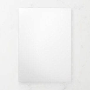 Create Your Own white Tri-Fold Announcement
