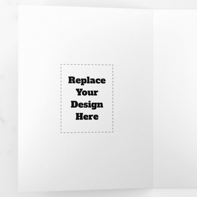 Create Your Own white  Tri-Fold Card (Inside First)