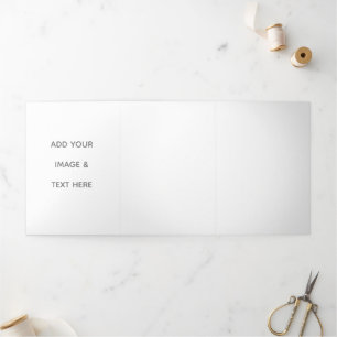 Create Your Own white Tri-Fold Invitation