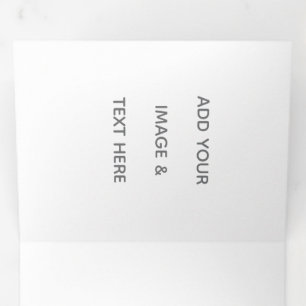 Create Your Own white Tri-Fold Invitation