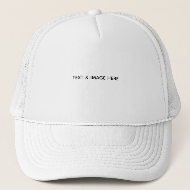 Create Your Own white Trucker Hat (Front)