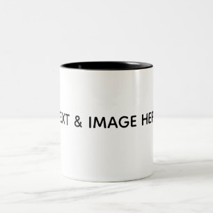 Create Your Own white Two-Tone Coffee Mug