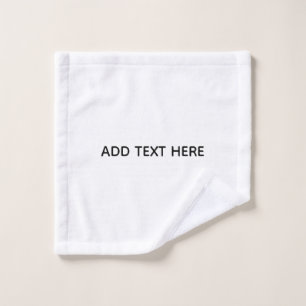 Create Your Own White  Wash Cloth