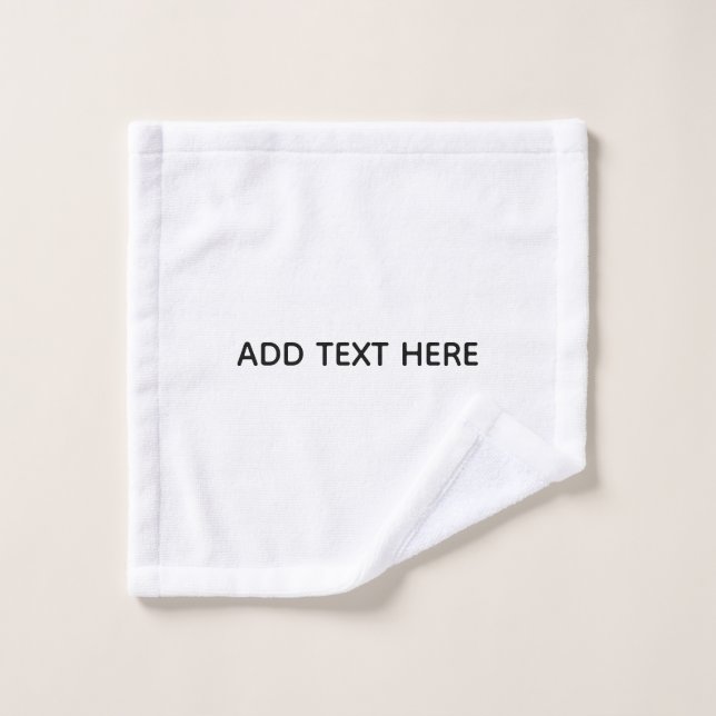 Create Your Own White  Wash Cloth (Wash Cloth)