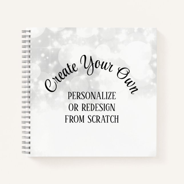Create Your Own White Wedding Notebook (Front)