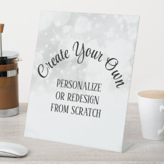 Create Your Own White Wedding Pedestal Sign