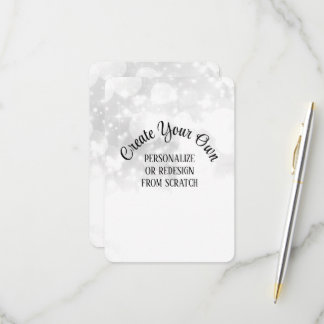 Create Your Own White Wedding RSVP Card