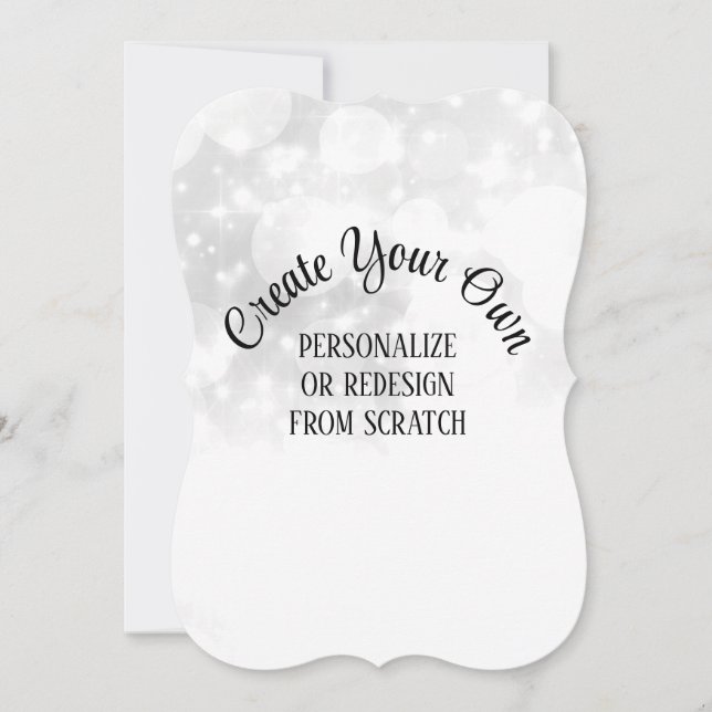 Create Your Own White Wedding Save The Date (Front)