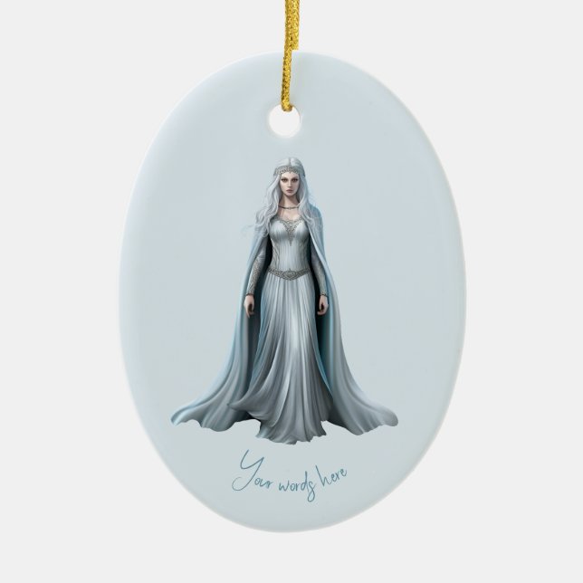 Create Your Own White Witch Ceramic Tree Decoration (Front)