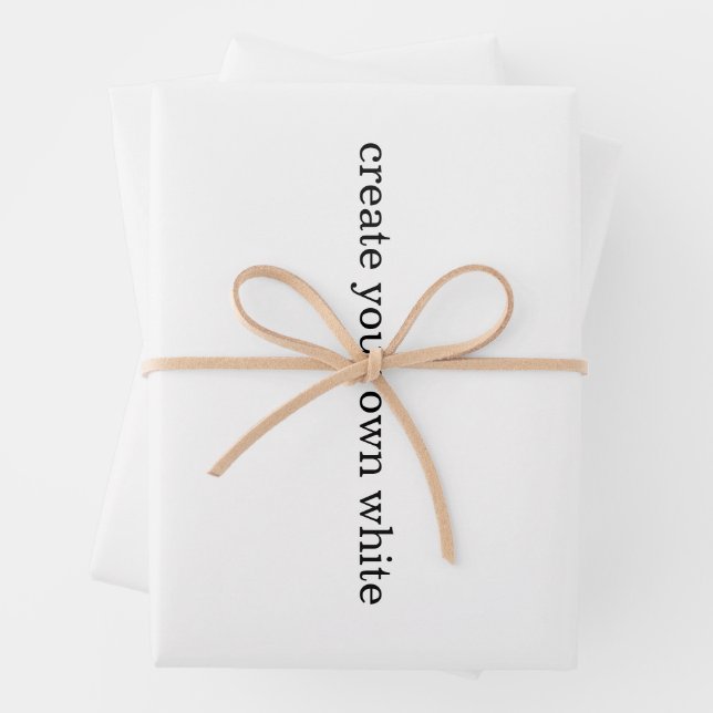 create your own white  wrapping paper sheet (In situ)