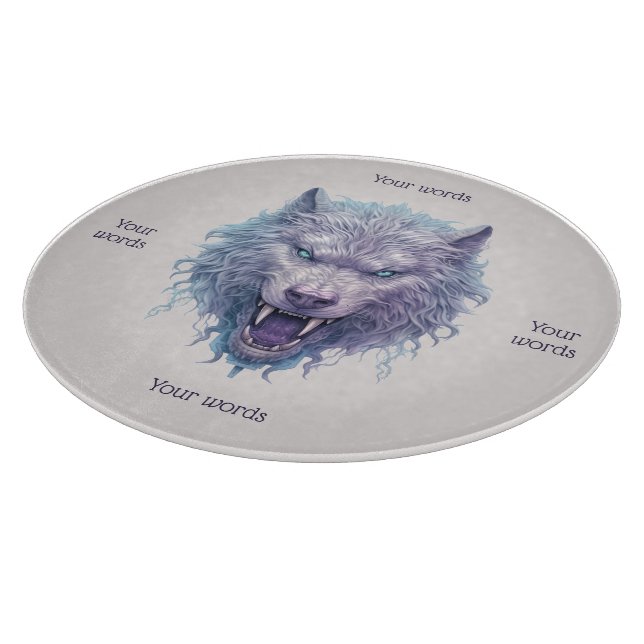 Create Your Own Wicked Purple Wolf Cutting Board (Corner)