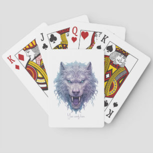 Create Your Own Wicked Purple Wolf Playing Cards