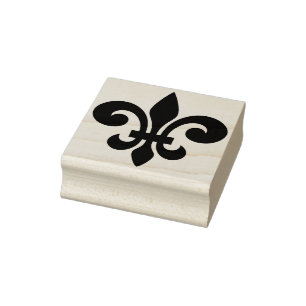 Create Your Own Wide Spear Fleur De Lis Rubber Stamp
