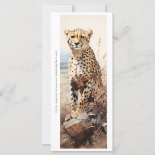 Create Your Own Wild African Cheetah Bookmark Card