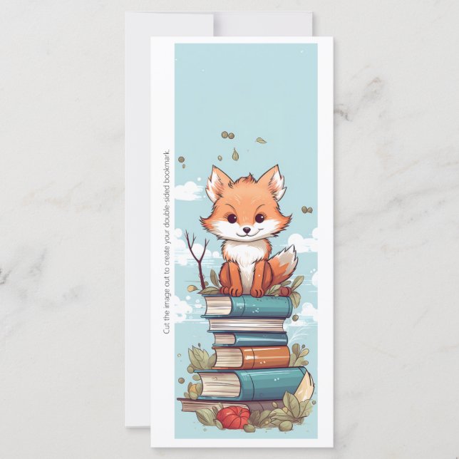 Create Your Own Wiley Red Fox Bookmark Card (Front)