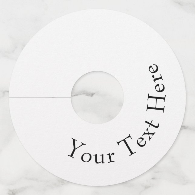 Round Wine Glass Tags, Standard Matte (Front)