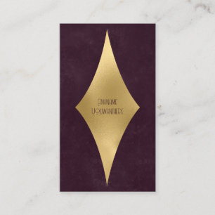 Create Your Own Wine & Gold Diamond Business Card