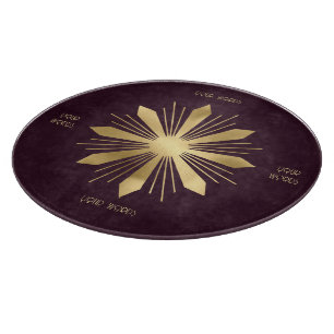 Create Your Own Wine & Gold Flower Mandala Cutting Board