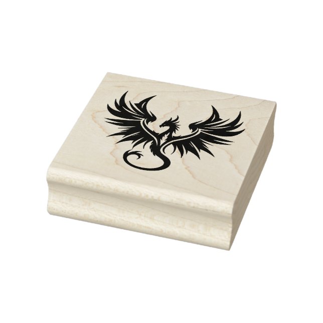 Create Your Own Winged Dragon Emblem Rubber Stamp (Stamp)