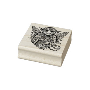Create Your Own Winged Monkey Shaman Rubber Stamp
