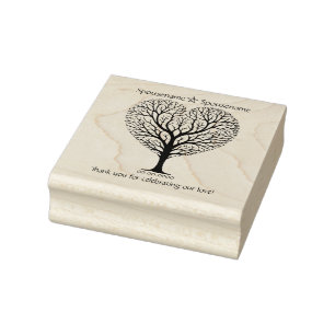 Create Your Own Winter Heart Tree Handfasting Rubber Stamp