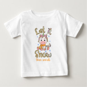 Create Your Own Winter Unicorn Baby T-Shirt
