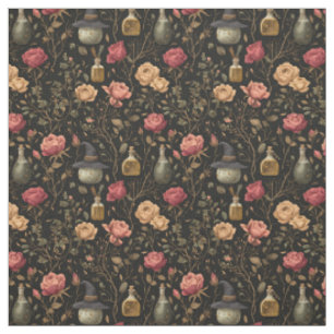 Create Your Own Witchy Peach Pink Yellow Roses Fabric
