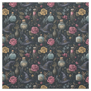 Create Your Own Witchy Pink Yellow Roses Fabric
