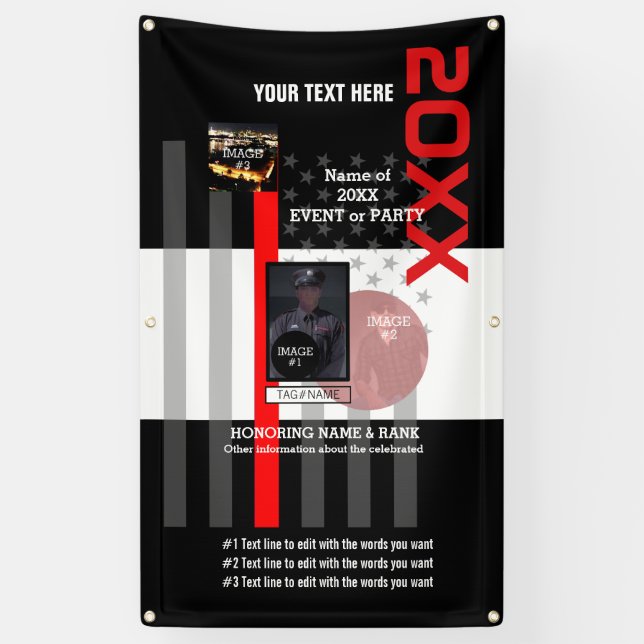 Create Your Own with 3 images and 9 lines of text Banner (Vertical)