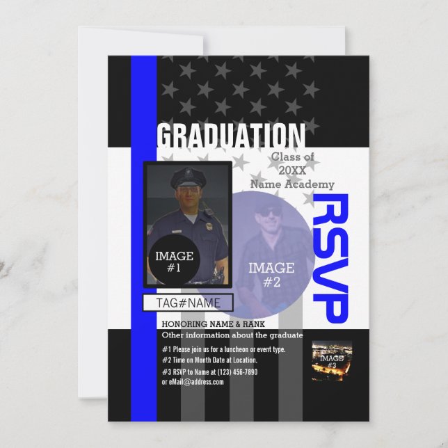 Create Your Own with 3 images and 9 text lines Invitation (Front)