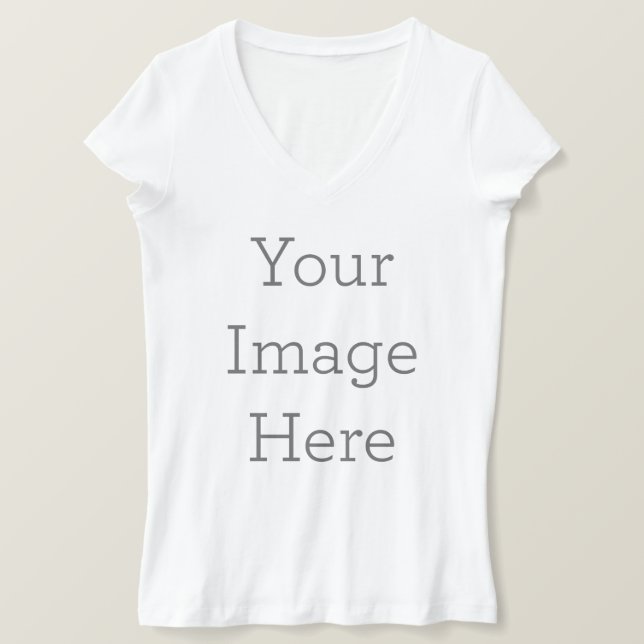 Women's Bella+Canvas Jersey V-Neck T-Shirt (Design Front)