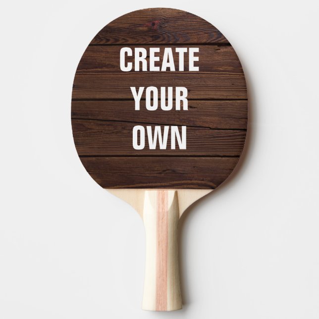 Create Your Own Wooden Floor Look Ping Pong Paddle (Front)