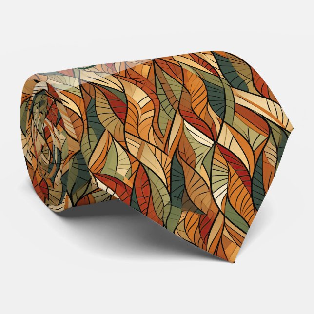 Create Your Own Woven Leaves Autumn Tie (Rolled)