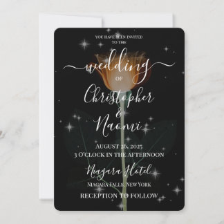Create Your Own - X-Ray Flower & Stars Invitation