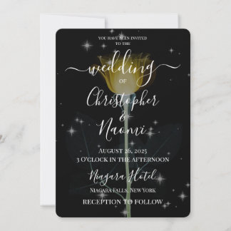 Create Your Own - X-Ray Flower & Stars Invitation