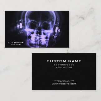 Create Your Own X-Ray Skeleton in Headphones Business Card