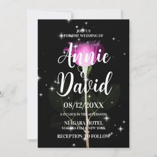 Create Your Own X-Ray Sparkle Flower Wedding Invitation
