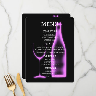 Create Your Own X-Ray Wine Glass & Bottle Menu