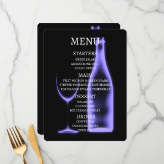 Create Your Own X-Ray Wine Glass & Bottle Menu
