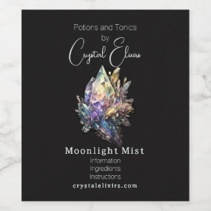 Create Your Own Yellow Crystals Apothecary Label