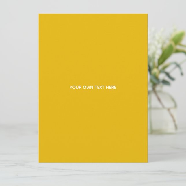 Create Your Own Yellow Custom Design (Standing Front)