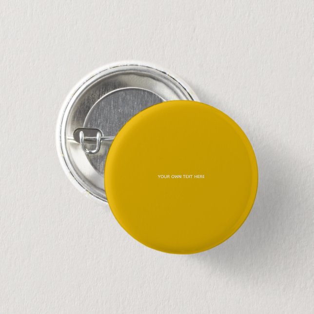 Create Your Own Yellow Custom Design 3 Cm Round Badge (Front & Back)
