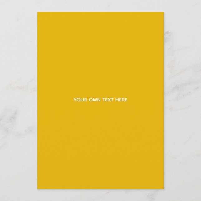Create Your Own Yellow Custom Design Advice Card (Front)