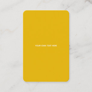 Create Your Own Yellow Custom Design Business Card
