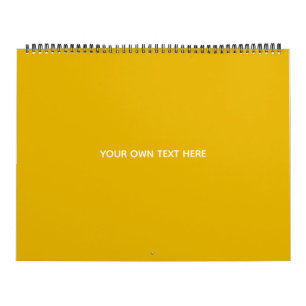 Create Your Own Yellow Custom Design Calendar