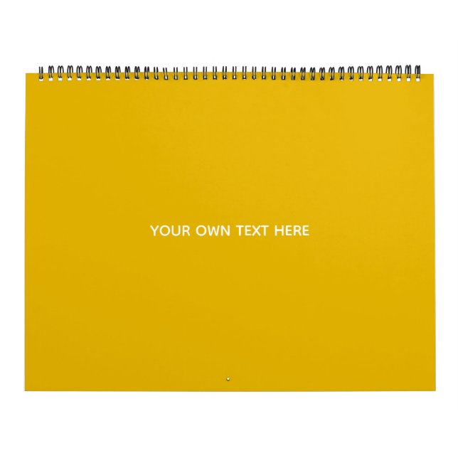 Create Your Own Yellow Custom Design Calendar (Cover)