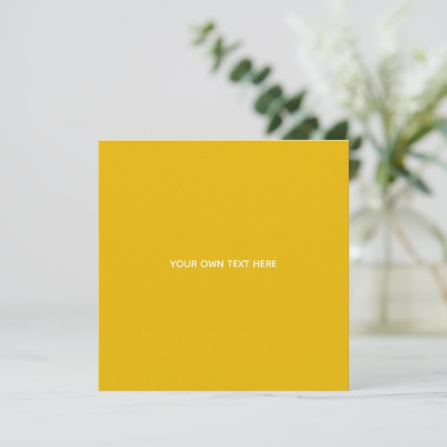 Create Your Own Yellow Custom Design Card (Standing Front)