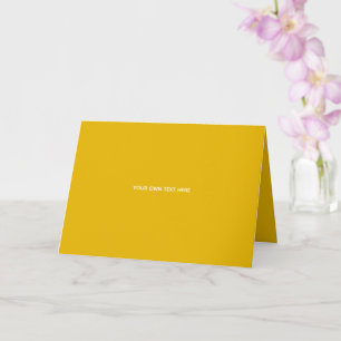 Create Your Own Yellow Custom Design Card