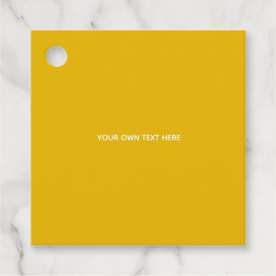 Create Your Own Yellow Custom Design Favour Tags